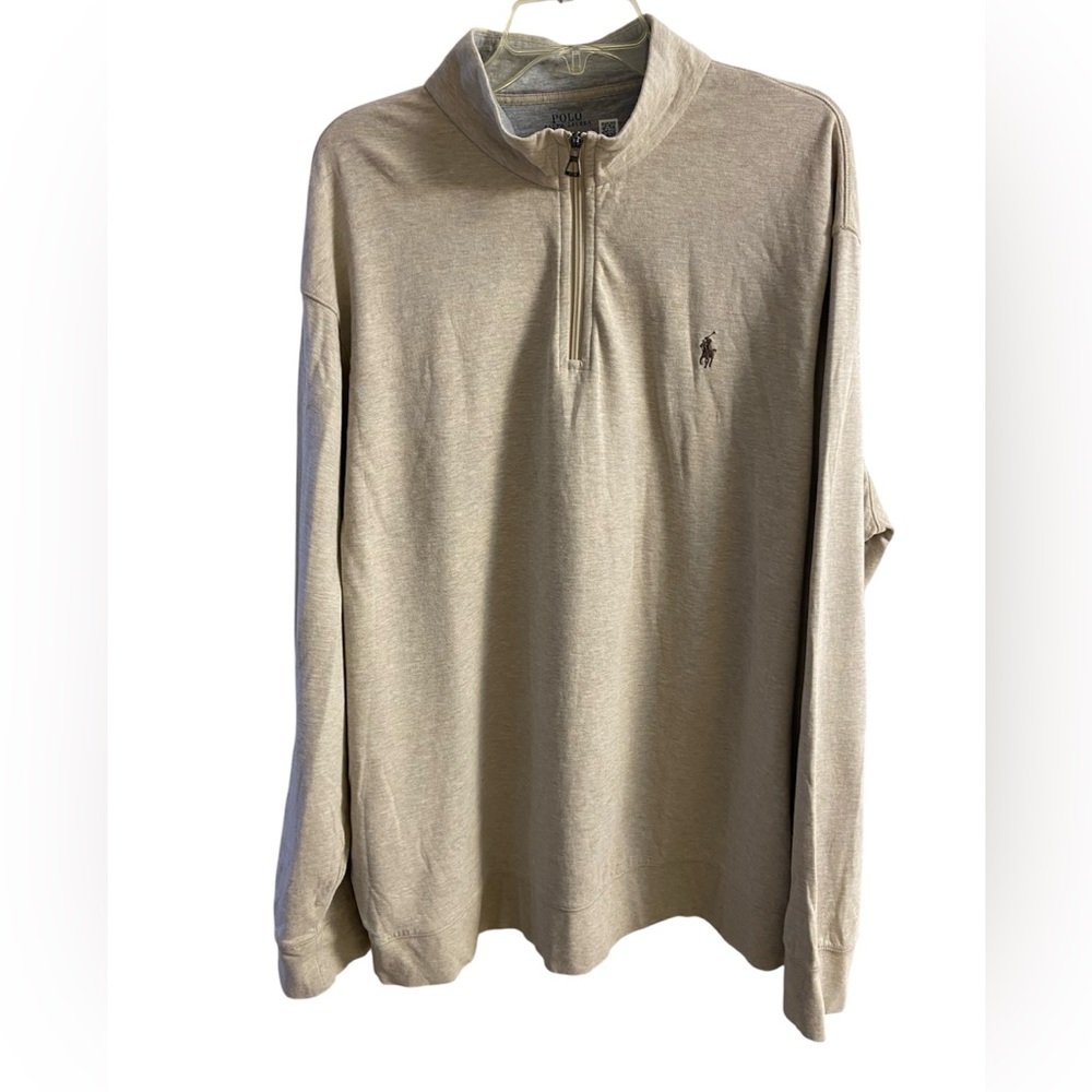Polo Ralph Lauren Beige Quarter-Zip Pullover XXL